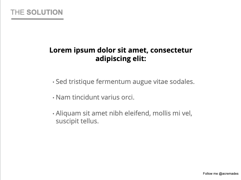 Solution Slide